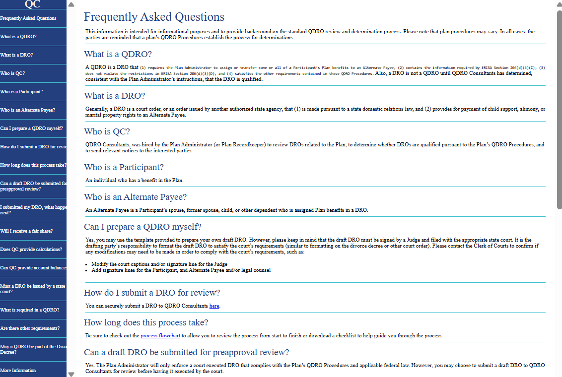 A screenshot of a technical documentation page project.